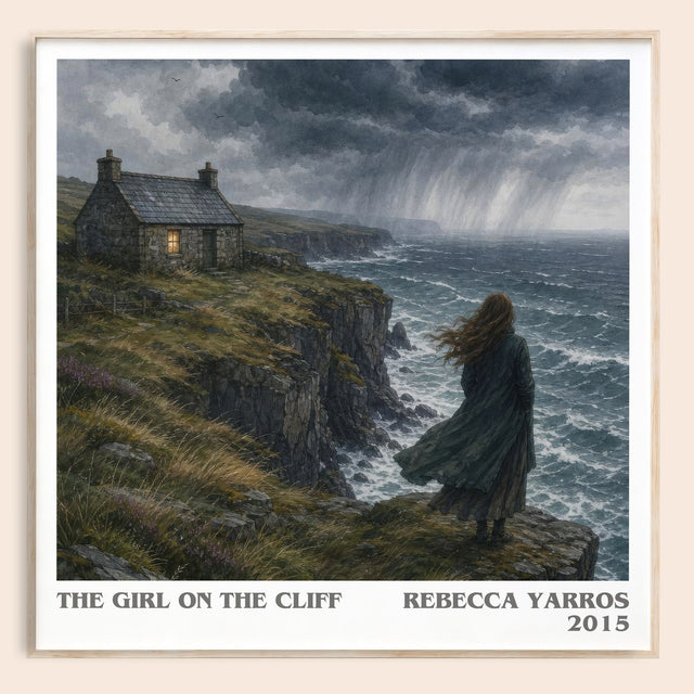 The Girl On The Cliff Literary Art Print by Rebecca Yarros