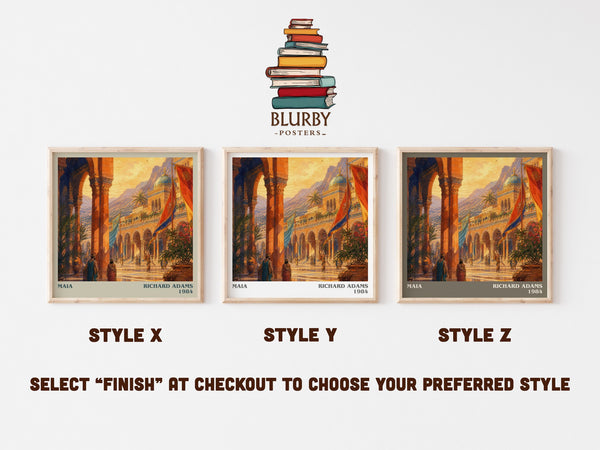 Maia literary print in frame leaning in hallway – fantasy wall art