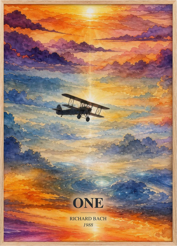 One Book Watercolour Illustration by Richard Bach