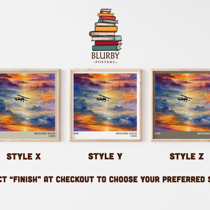One literary print in frame leaning in hallway – literary fiction wall art