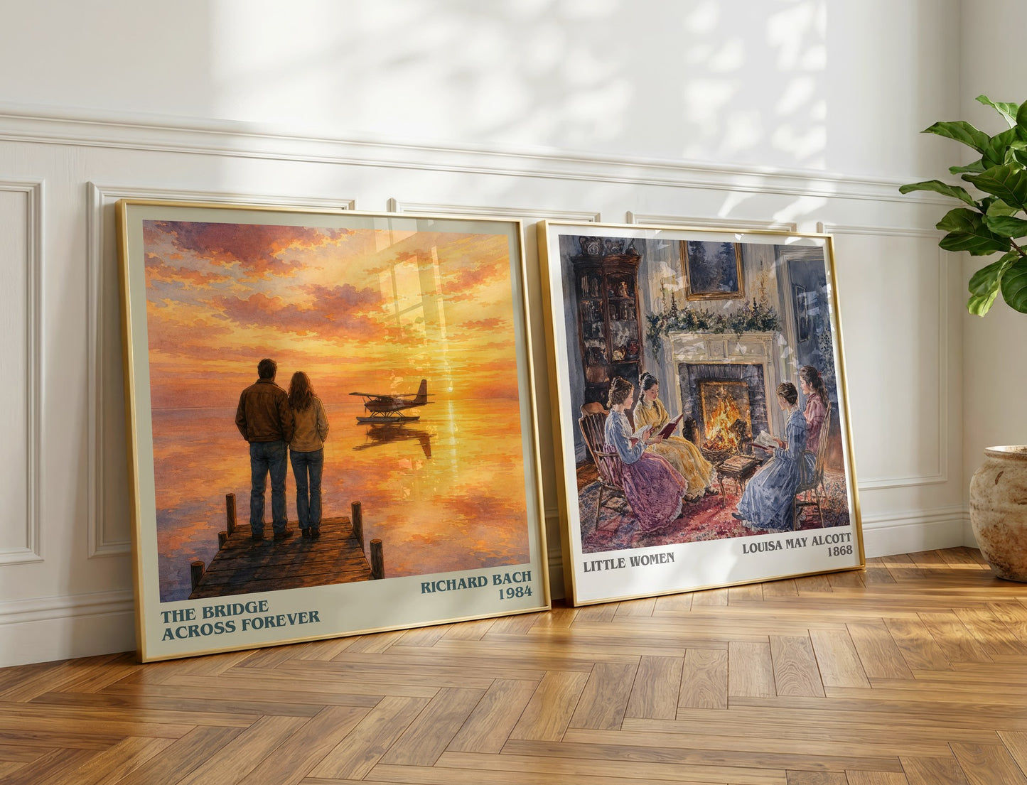 The Bridge Across Forever literary print on bookshelf – Richard Bach fan gift