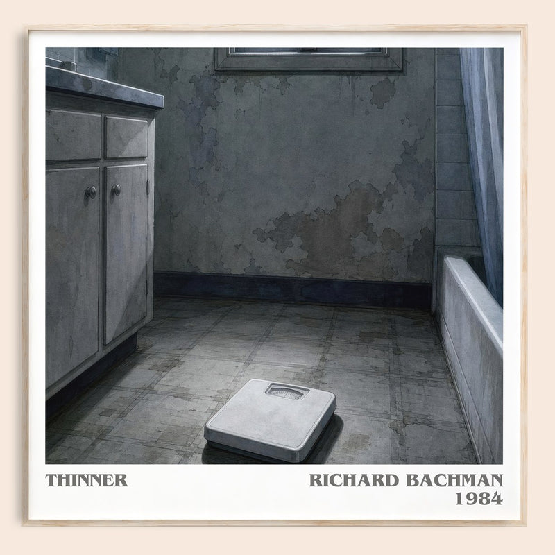 Thinner literary book poster by Richard Bachman – framed literary art print