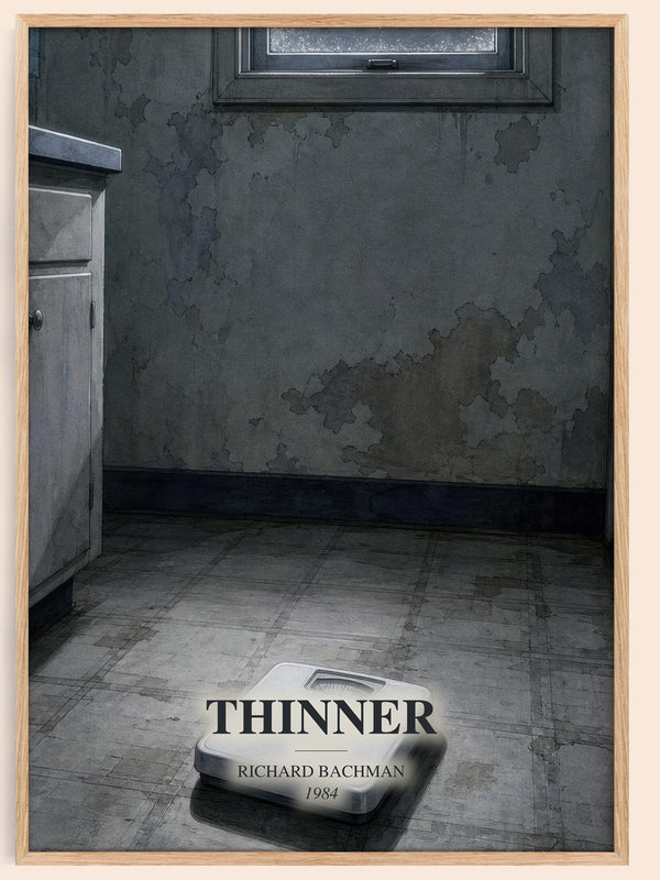 Thinner watercolour book poster by Richard Bachman – framed literary art print