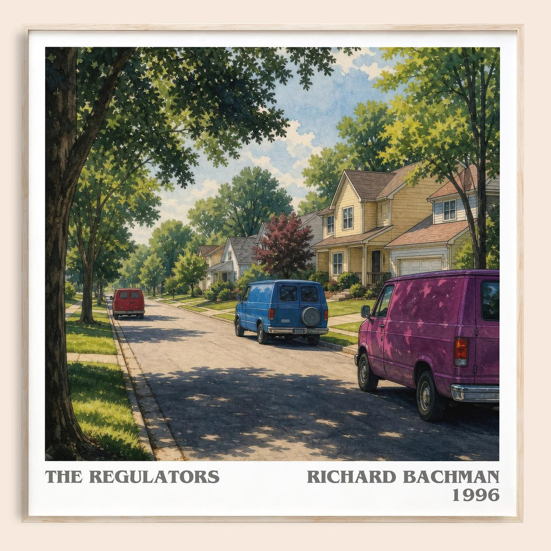 The Regulators literary book poster by Richard Bachman – framed literary art print