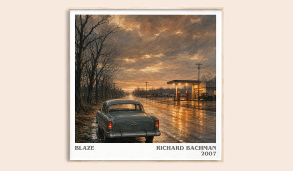 Blaze literary book poster by Richard Bachman – framed literary art print