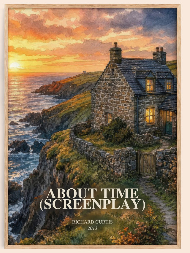 About Time (Screenplay) Book Watercolour Illustration by R. Curtis