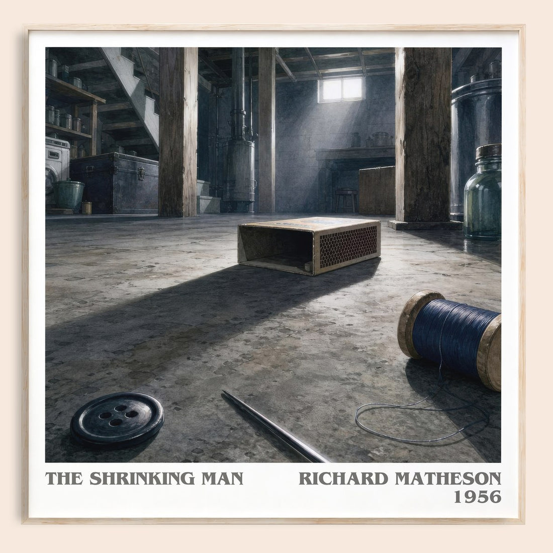 The Shrinking Man literary book poster by Richard Matheson – framed literary art print