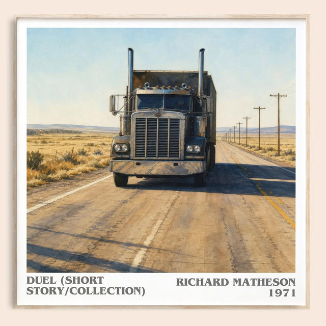 Duel (Short Story/Collection) Literary Art Print by Richard Matheson