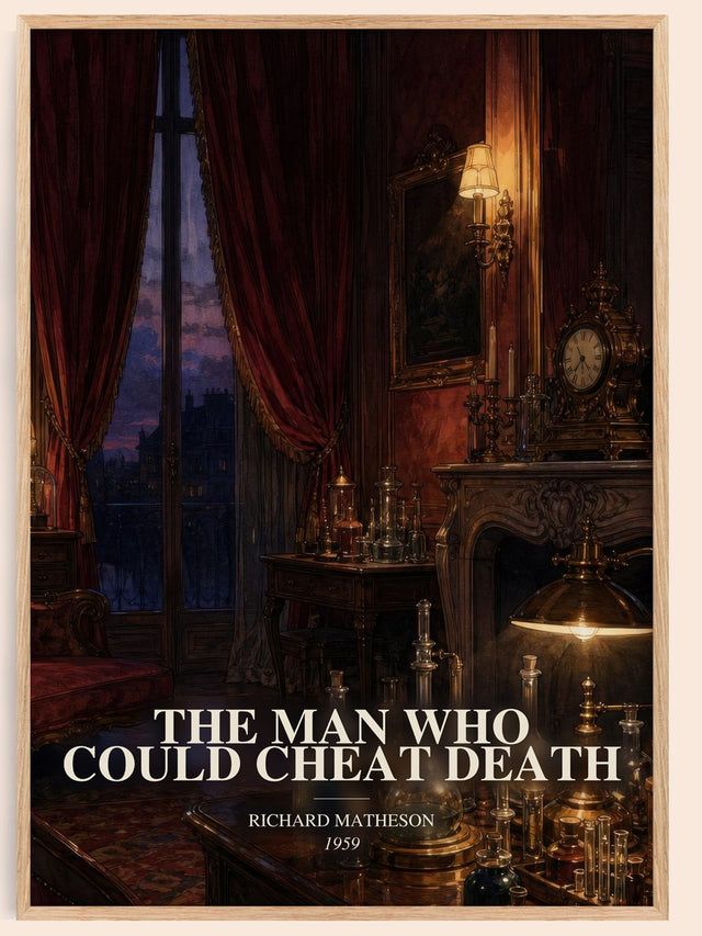 Man Who Could Cheat Death Book Watercolour Illustration by R. Matheson