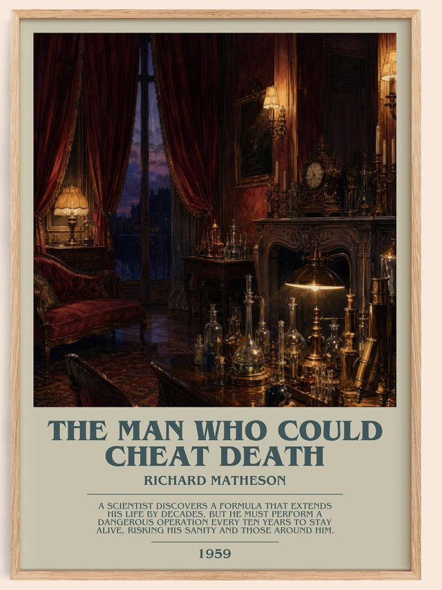 The Man Who Could Cheat Death Bookish Wall Art by Richard Matheson