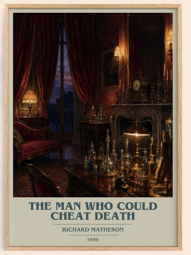 The Man Who Could Cheat Death Book Cover Poster by Richard Matheson