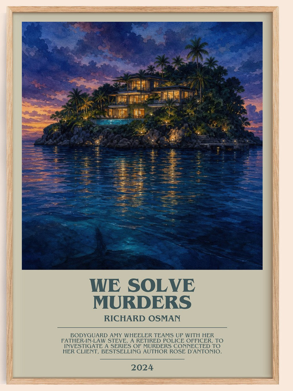 We Solve Murders bookish book poster by Richard Osman – framed literary art print