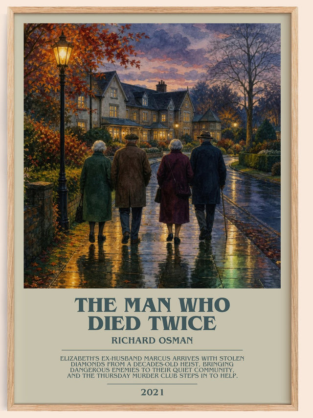 The Man Who Died Twice Bookish Wall Art by Richard Osman
