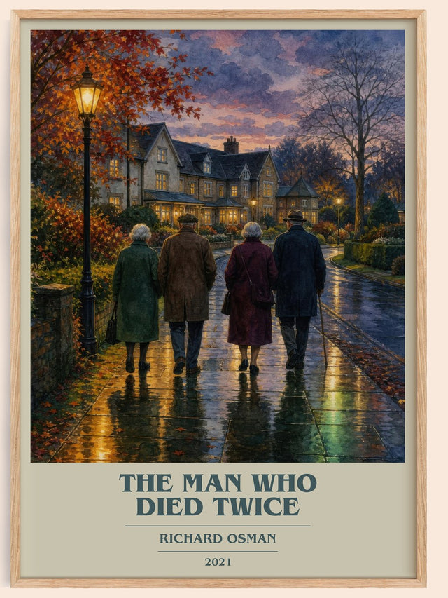 The Man Who Died Twice Book Cover Poster by Richard Osman