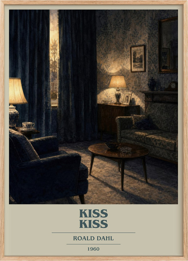 Kiss Kiss Book Cover Poster by Roald Dahl