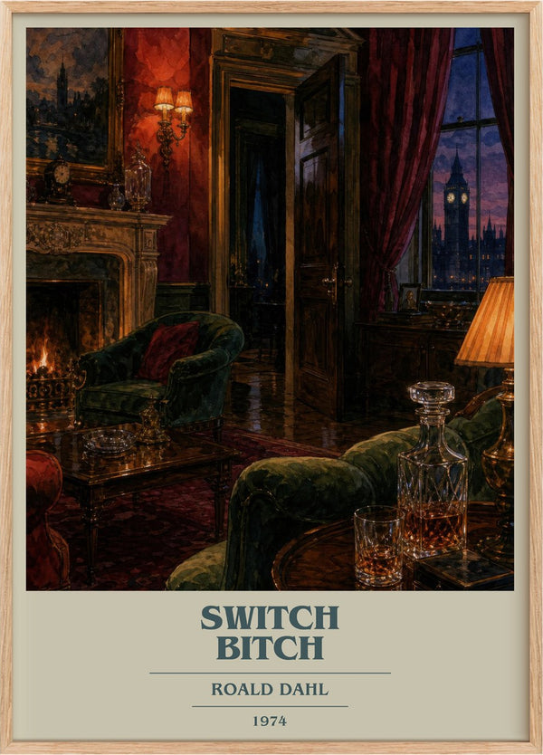 Switch Bitch Book Cover Poster by Roald Dahl