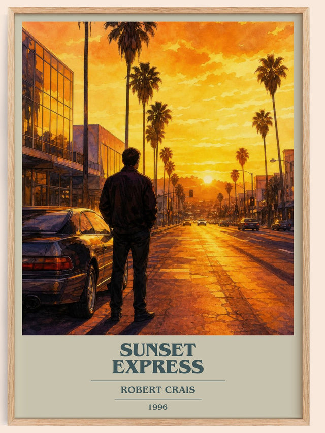 Sunset Express Book Cover Poster by Robert Crais