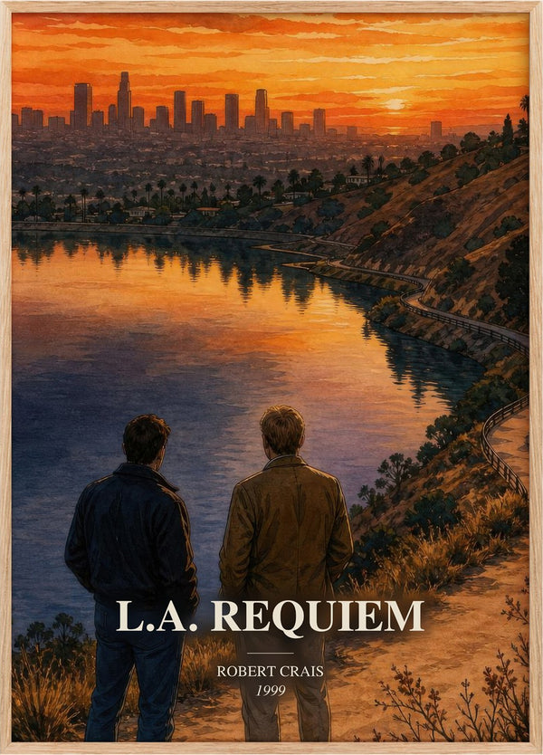 L.A. Requiem Book Watercolour Illustration by Robert Crais