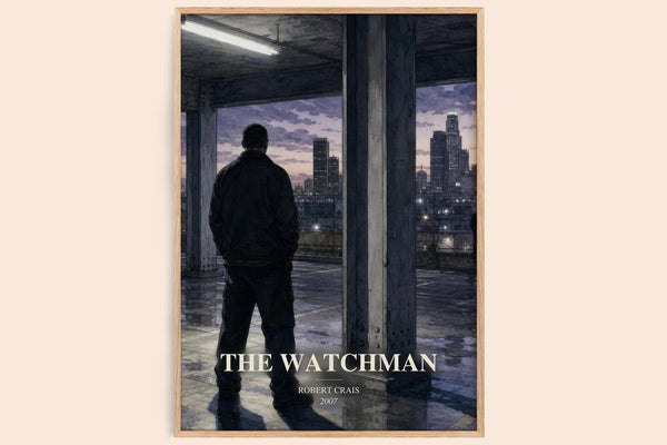 The Watchman watercolour book poster by Robert Crais – framed literary art print