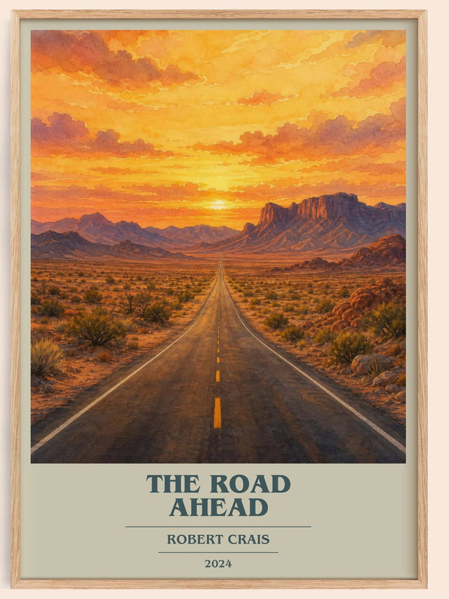 The Road Ahead Book Cover Poster by Robert Crais