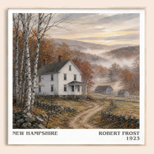 New Hampshire Literary Art Print by Robert Frost