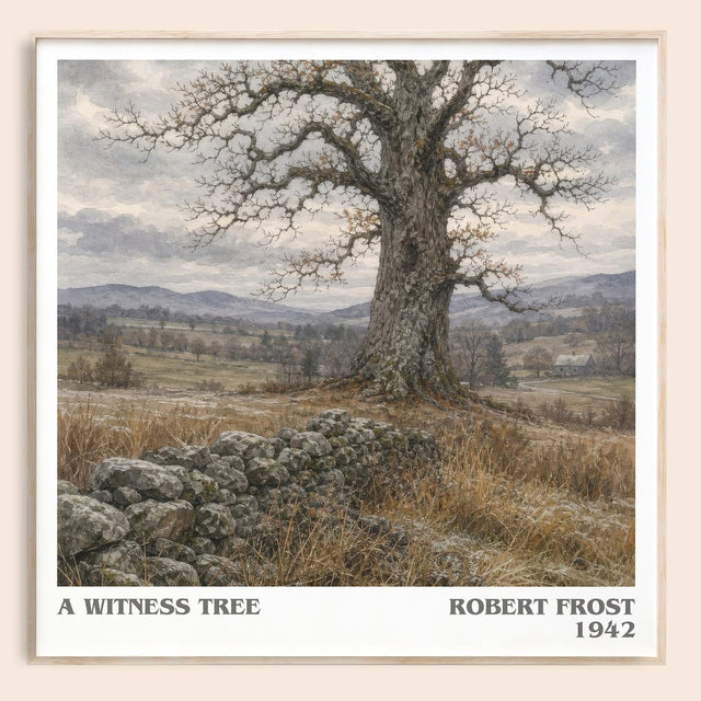 A Witness Tree Literary Art Print by Robert Frost