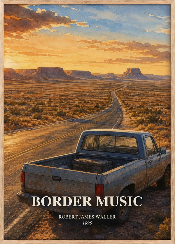 Border Music Book Watercolour Illustration by Robert James Waller