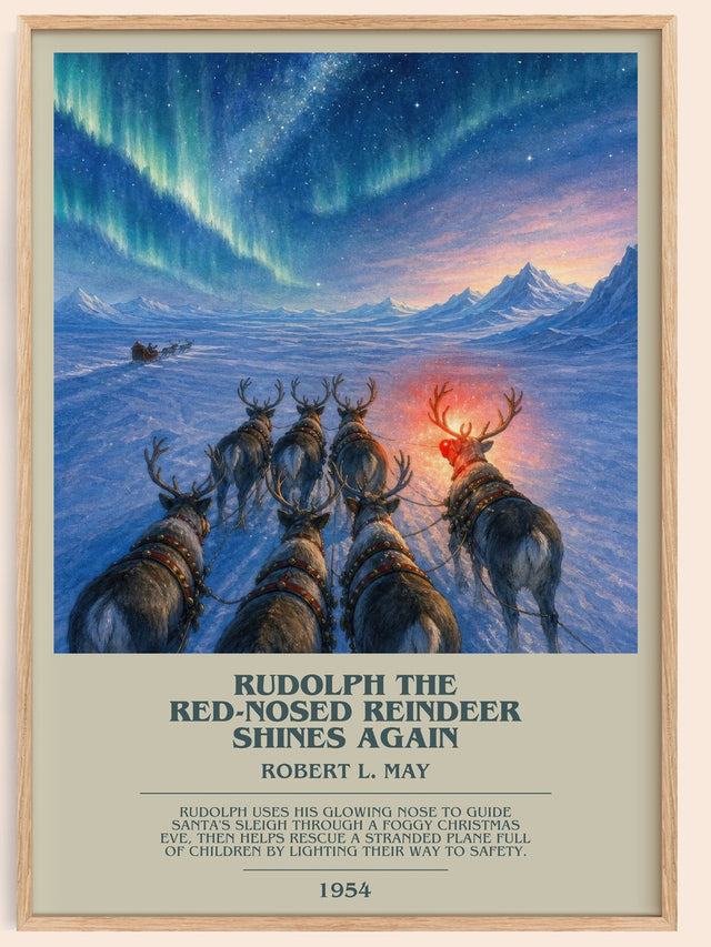 Rudolph The Red-Nosed Reindeer Shines Again Bookish Wall Art by R. May