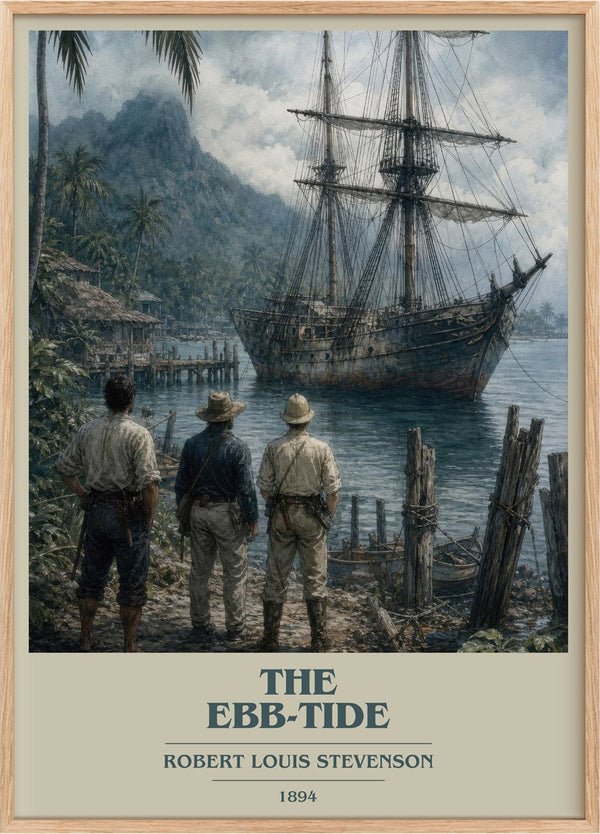 The Ebb-Tide Book Cover Poster by Robert Louis Stevenson