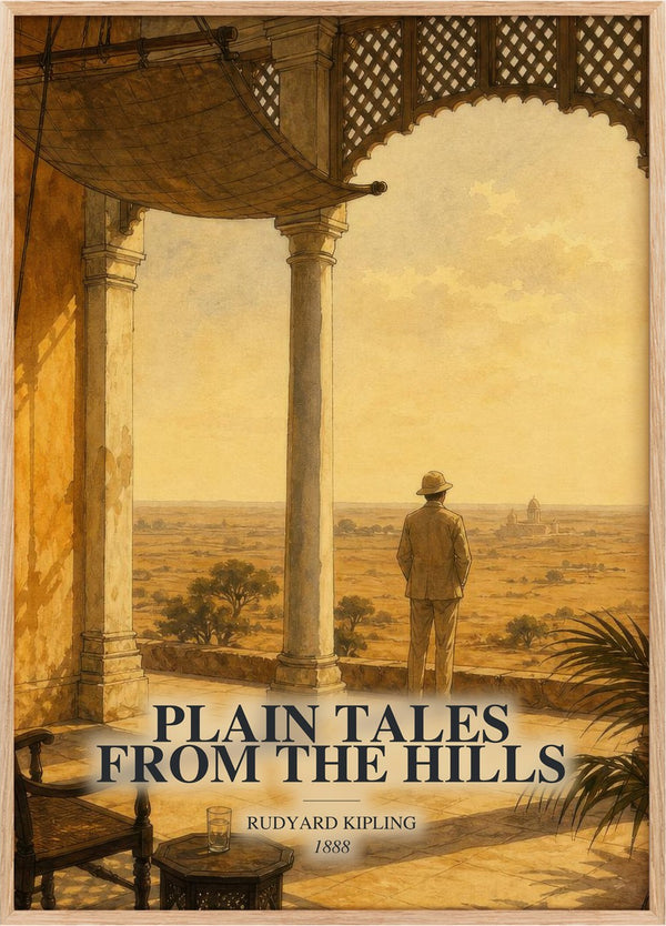 Plain Tales From The Hills Book Watercolour Illustration by R. Kipling
