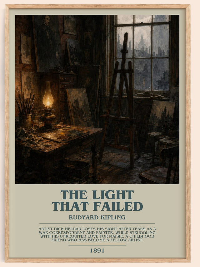 The Light That Failed Bookish Wall Art by Rudyard Kipling