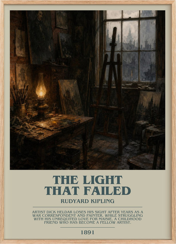 The Light That Failed Bookish Wall Art by Rudyard Kipling
