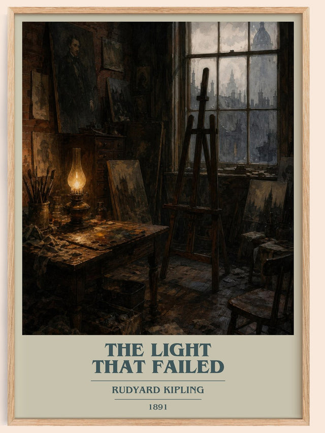 The Light That Failed Book Cover Poster by Rudyard Kipling