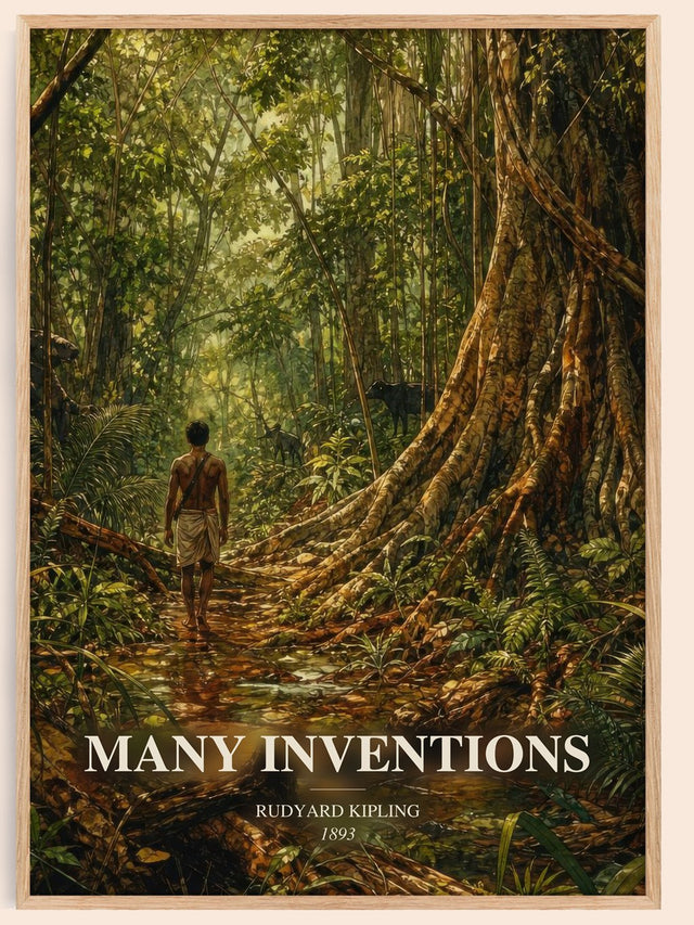 Many Inventions Book Watercolour Illustration by Rudyard Kipling