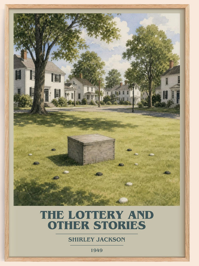 The Lottery And Other Stories Book Cover Poster by Shirley Jackson