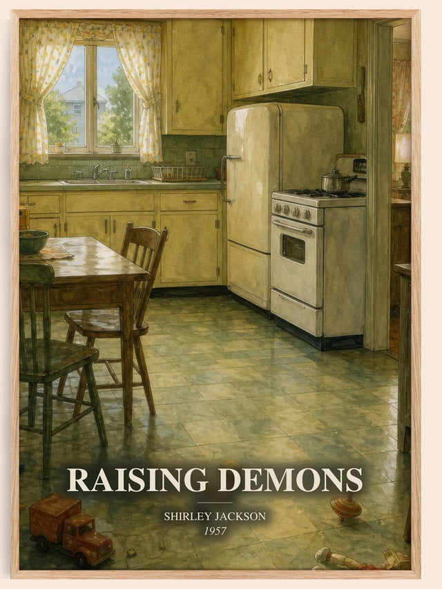 Raising Demons Book Watercolour Illustration by Shirley Jackson