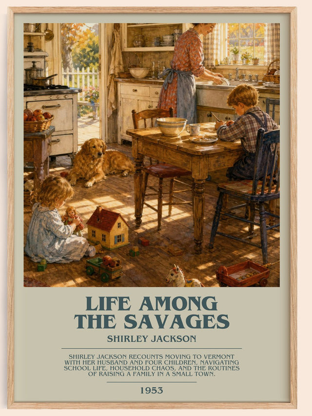 Life Among The Savages Bookish Wall Art by Shirley Jackson