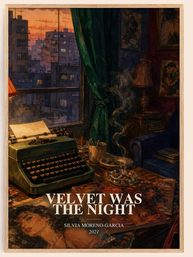 Velvet Was The Night Book Watercolour Illustration by S. Moreno-Garcia