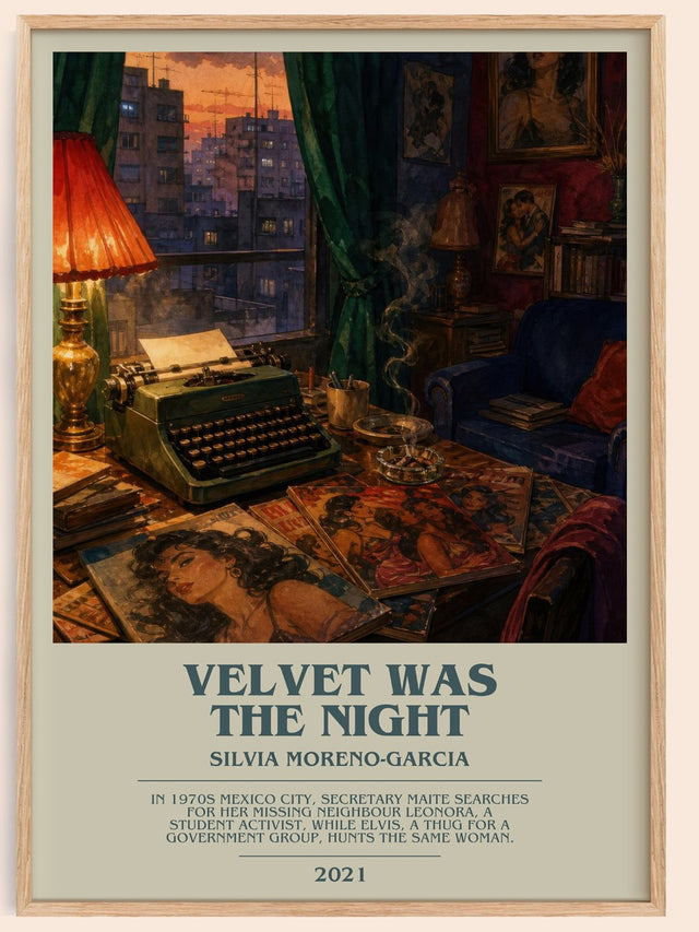 Velvet Was The Night Bookish Wall Art by Silvia Moreno-Garcia