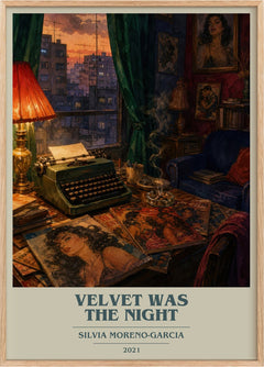 Velvet Was The Night Book Cover Poster by Silvia Moreno-Garcia