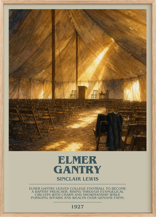 Elmer Gantry Bookish Wall Art by Sinclair Lewis