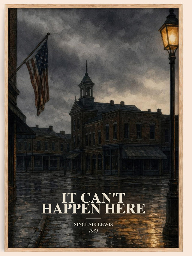 It Can'T Happen Here Book Watercolour Illustration by Sinclair Lewis
