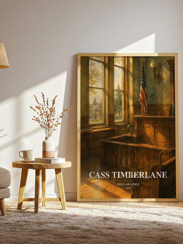 Cass Timberlane watercolour print in frame leaning in hallway – literary fiction wall art