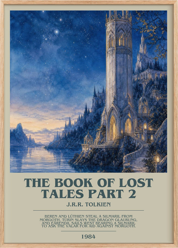 The Book Of Lost Tales Part 2 Bookish Wall Art by J.R.R. Tolkien