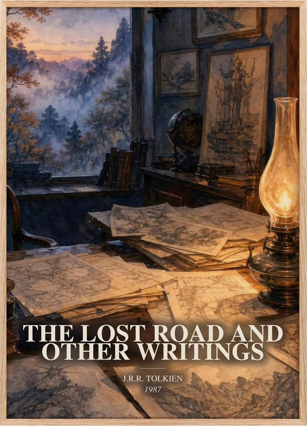 Lost Road And Other Writings Book Watercolour Illustration by J.R.R. Tolkien