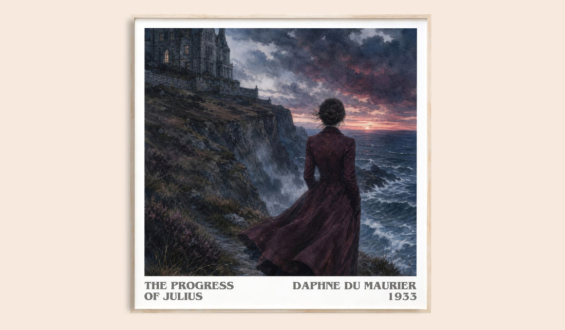 The Progress of Julius literary book poster by Daphne du Maurier – framed literary art print