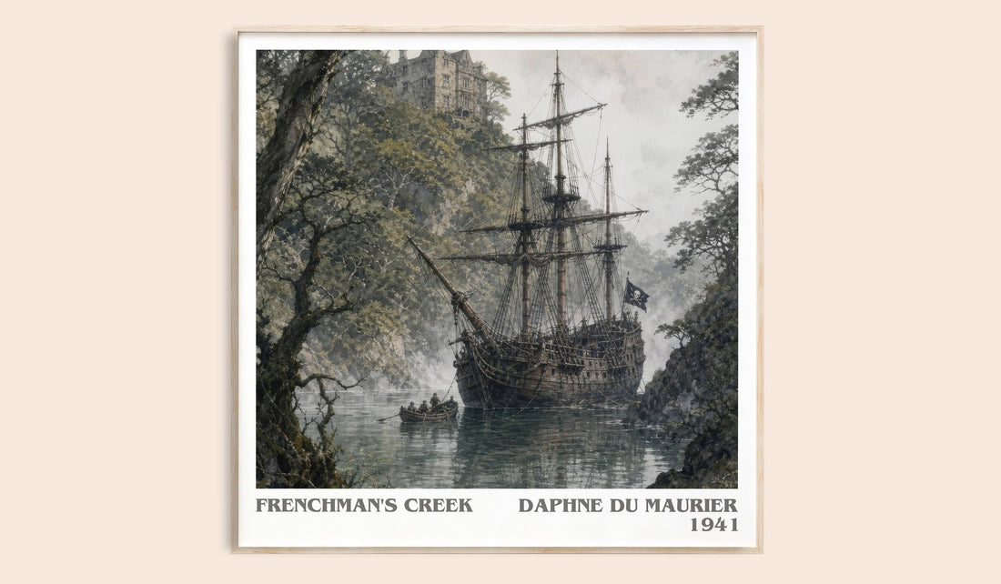 Frenchman's Creek literary book poster by Daphne du Maurier – framed literary art print