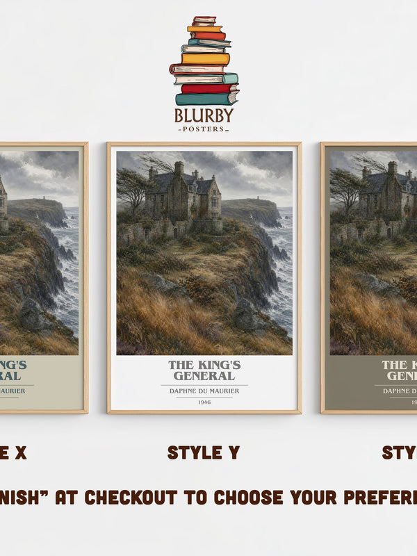 The King's General book cover print in frame leaning in hallway – historical fiction wall art