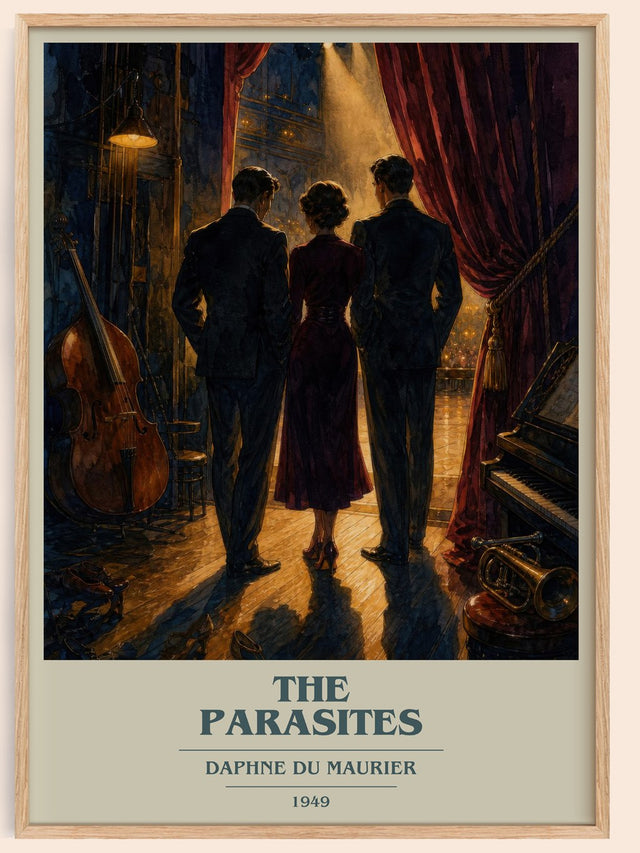 The Parasites Book Cover Poster by Daphne du Maurier