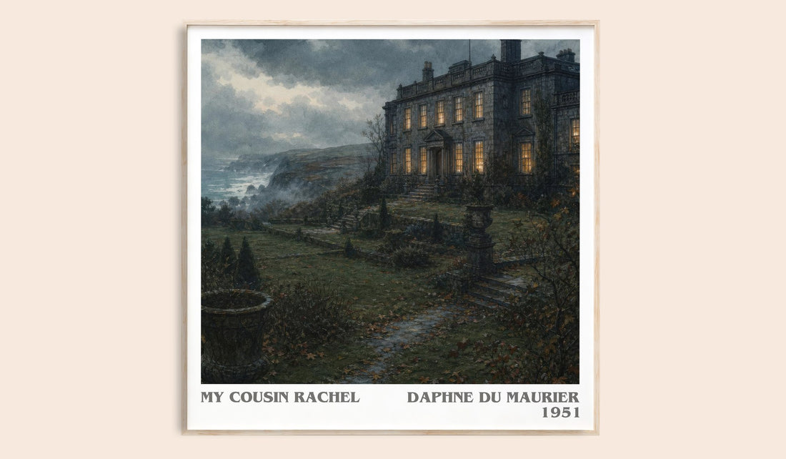 My Cousin Rachel literary book poster by Daphne du Maurier – framed literary art print